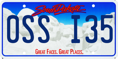 SD license plate 0SSI35