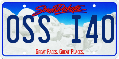 SD license plate 0SSI40