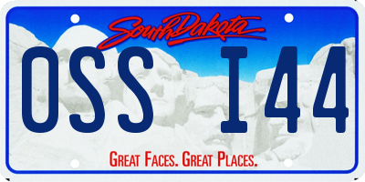 SD license plate 0SSI44