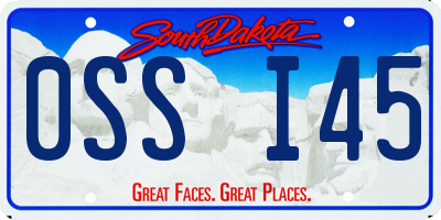 SD license plate 0SSI45