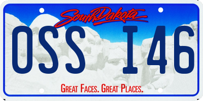 SD license plate 0SSI46