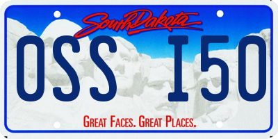 SD license plate 0SSI50