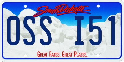 SD license plate 0SSI51