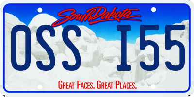 SD license plate 0SSI55