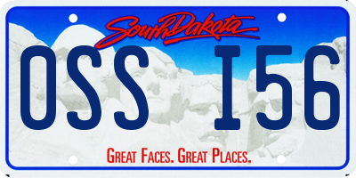 SD license plate 0SSI56