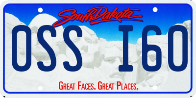 SD license plate 0SSI60