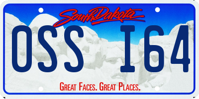 SD license plate 0SSI64