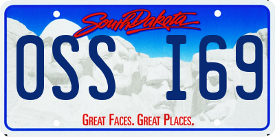 SD license plate 0SSI69