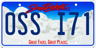 SD license plate 0SSI71