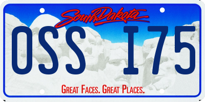 SD license plate 0SSI75