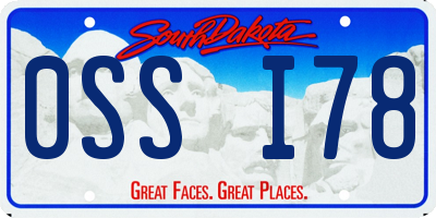 SD license plate 0SSI78