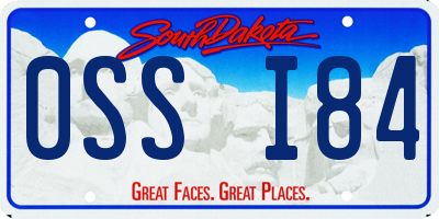 SD license plate 0SSI84