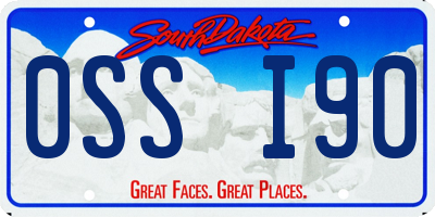 SD license plate 0SSI90