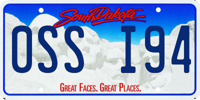 SD license plate 0SSI94