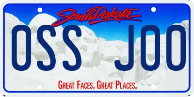 SD license plate 0SSJ00