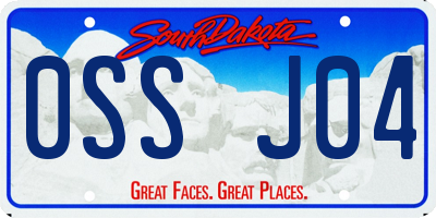 SD license plate 0SSJ04