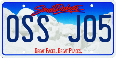 SD license plate 0SSJ05