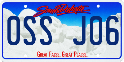 SD license plate 0SSJ06