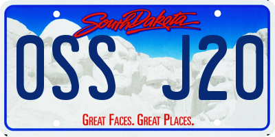 SD license plate 0SSJ20