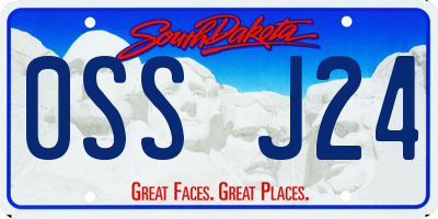 SD license plate 0SSJ24