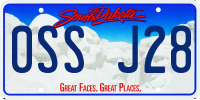 SD license plate 0SSJ28
