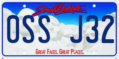 SD license plate 0SSJ32