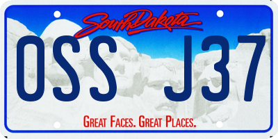 SD license plate 0SSJ37