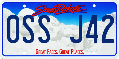 SD license plate 0SSJ42