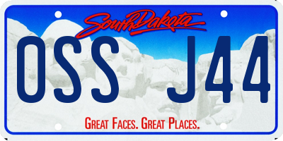 SD license plate 0SSJ44