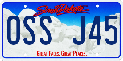 SD license plate 0SSJ45