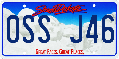 SD license plate 0SSJ46