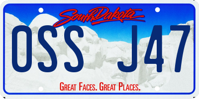SD license plate 0SSJ47