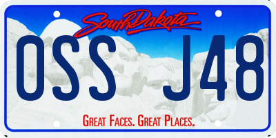 SD license plate 0SSJ48