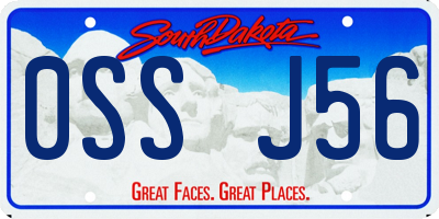 SD license plate 0SSJ56