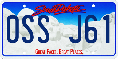 SD license plate 0SSJ61