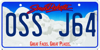SD license plate 0SSJ64