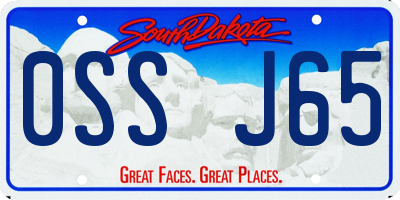 SD license plate 0SSJ65