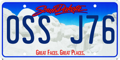 SD license plate 0SSJ76