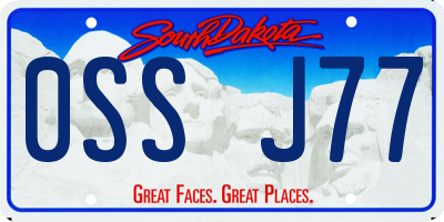SD license plate 0SSJ77