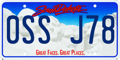 SD license plate 0SSJ78