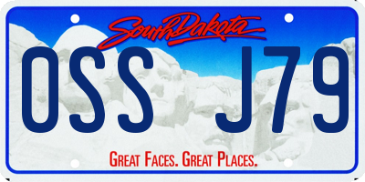 SD license plate 0SSJ79