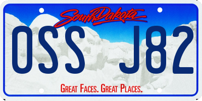 SD license plate 0SSJ82