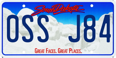 SD license plate 0SSJ84
