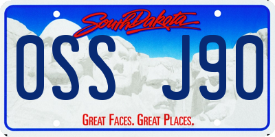 SD license plate 0SSJ90