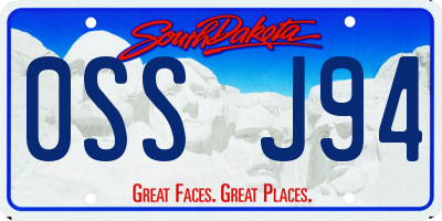 SD license plate 0SSJ94