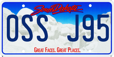 SD license plate 0SSJ95