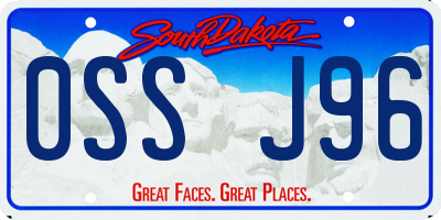 SD license plate 0SSJ96