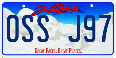 SD license plate 0SSJ97