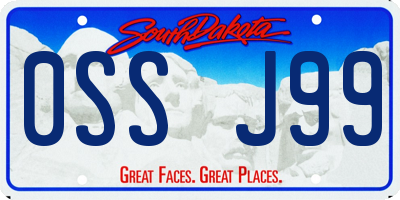 SD license plate 0SSJ99