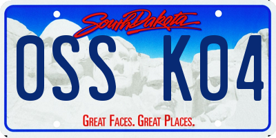 SD license plate 0SSK04